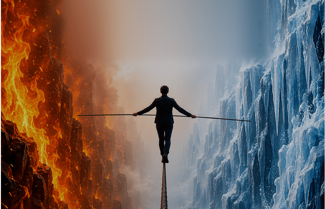 Conceptual image of balancing insurance portfolios through a networked-risk world